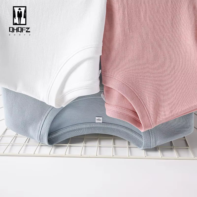 12 Color Oversized Heavyweight T Shirt for Men Summer Short Sleeve Tee 100% Cotton Plain Top Casual Men'S Clothing