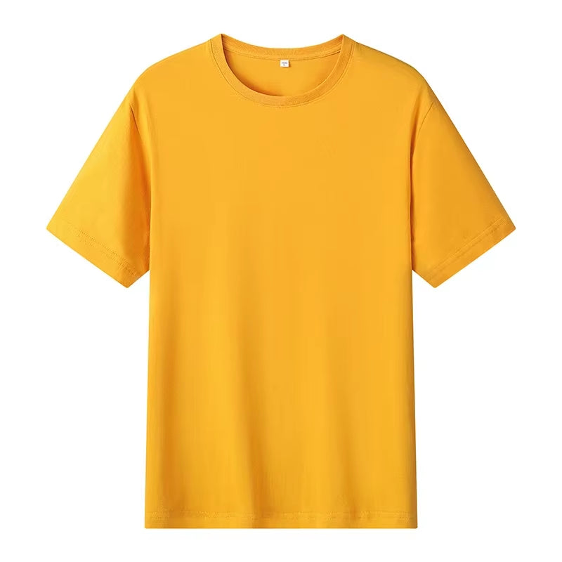12 Color Oversized Heavyweight T Shirt for Men Summer Short Sleeve Tee 100% Cotton Plain Top Casual Men'S Clothing