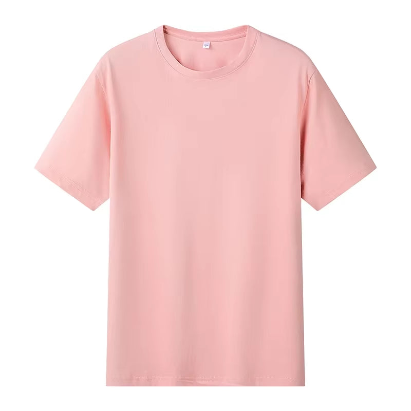 12 Color Oversized Heavyweight T Shirt for Men Summer Short Sleeve Tee 100% Cotton Plain Top Casual Men'S Clothing