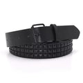 Pyramid Fashion Rivet Belt Men&Women'S Studded Belt Punk Rock with Pin Buckle Drop Shipping Black