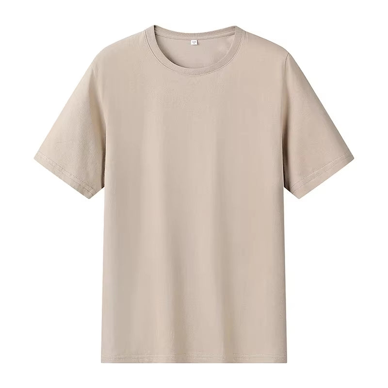 12 Color Oversized Heavyweight T Shirt for Men Summer Short Sleeve Tee 100% Cotton Plain Top Casual Men'S Clothing