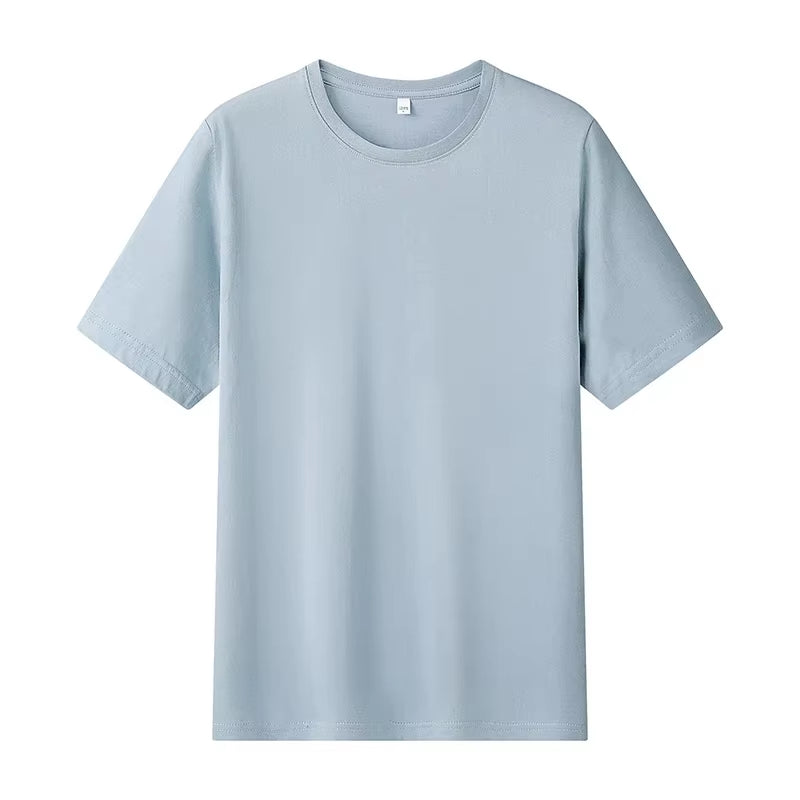 12 Color Oversized Heavyweight T Shirt for Men Summer Short Sleeve Tee 100% Cotton Plain Top Casual Men'S Clothing
