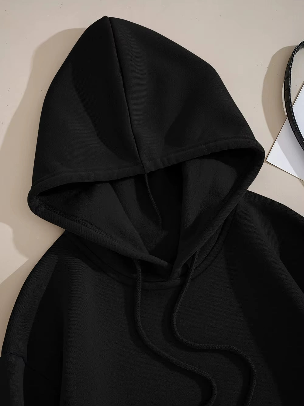 Loose Oversized Clothing Hoodie Men Women Autumn Warm Fleece Street Sweatshirts Solid Color Casual All-Match Couple Hooded