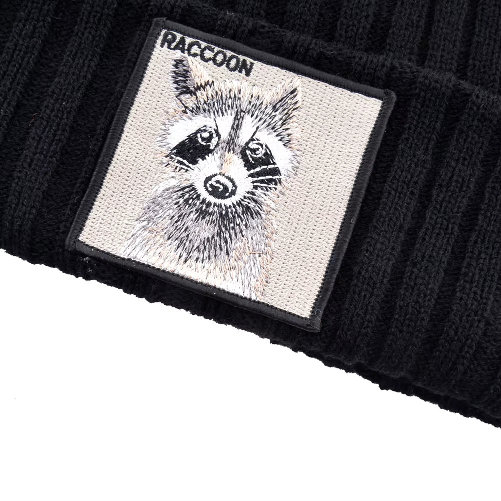 Knitted Beanies Hat Men Women Streetwear Hip Hop Skullies Beanies with Patch Boys Girls Knitting Solid Color Bonnet Hats Cap
